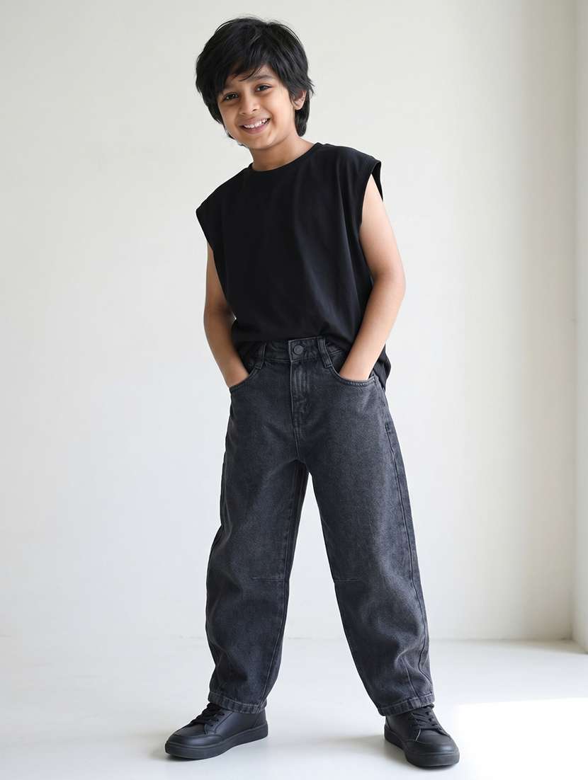 Boys Washed Mid Rise Relaxed Fit Jeans - 22582508 -  Standard Image - 3