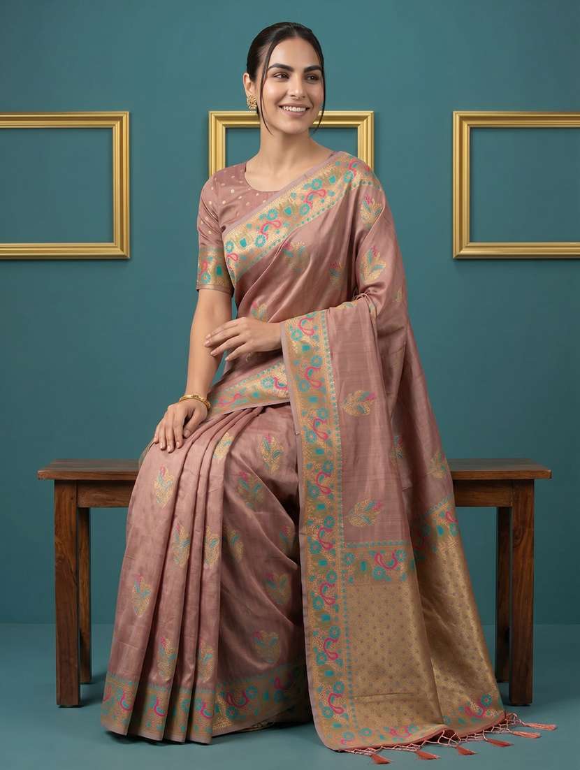 women self design banarasi saree with blouse - 22582786 -  Standard Image - 5