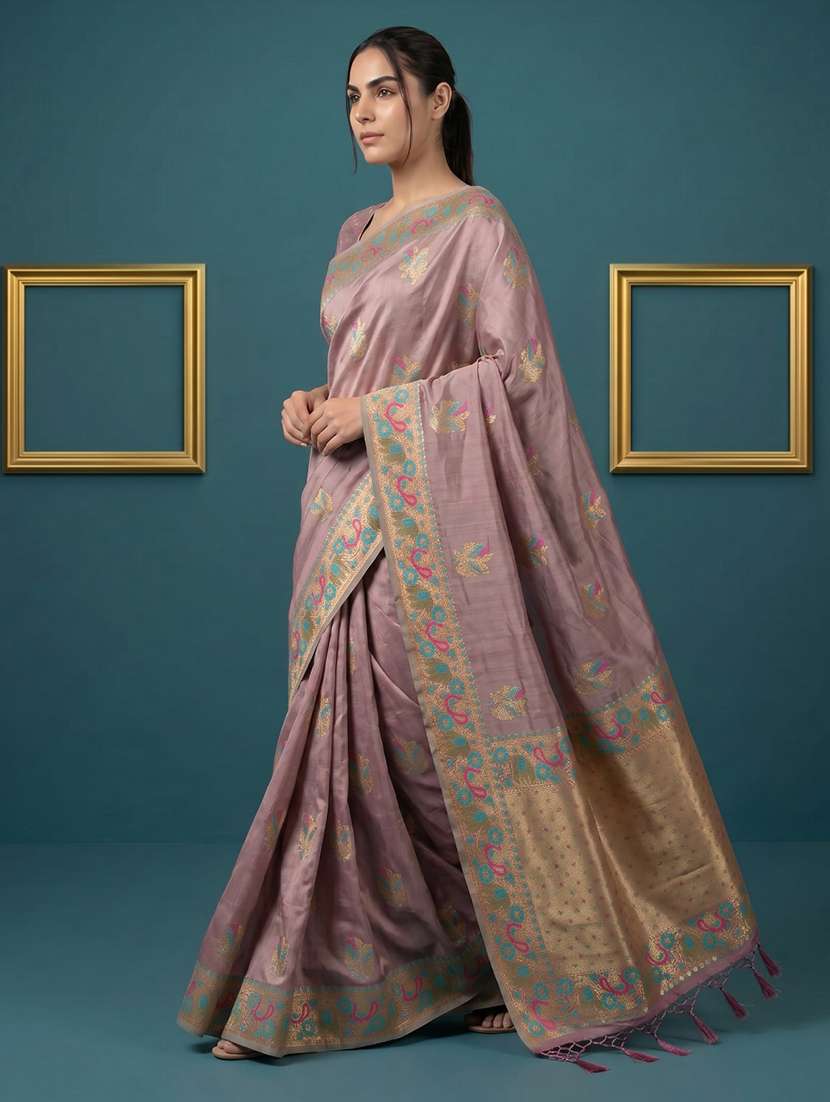 women self design banarasi saree with blouse - 22582789 -  Standard Image - 3