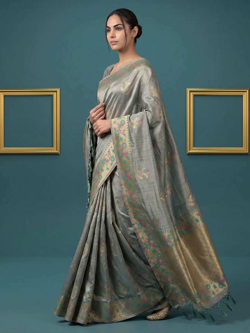 women self design banarasi saree with blouse - 22582790 -  Standard Image - 3