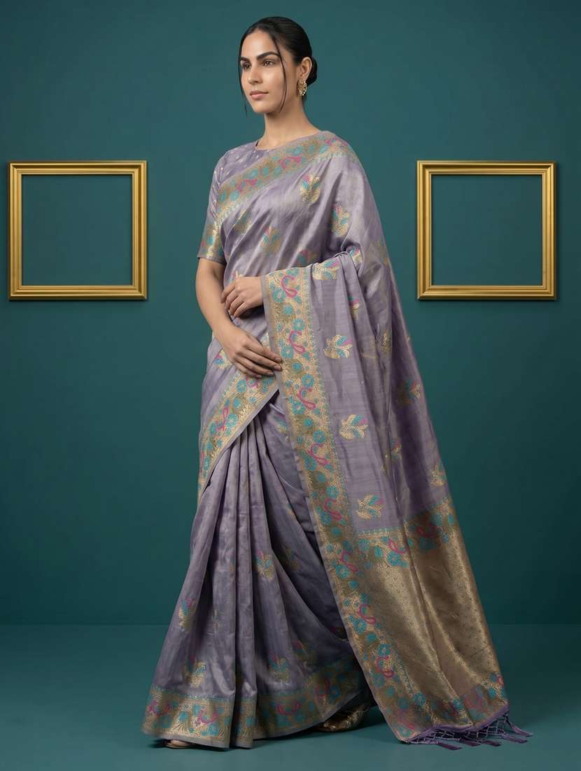 women self design banarasi saree with blouse - 22582791 -  Standard Image - 3