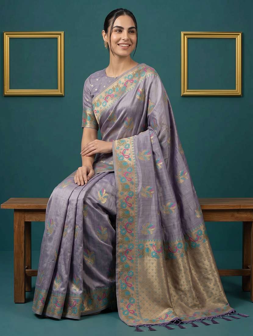 women self design banarasi saree with blouse - 22582791 -  Standard Image - 5