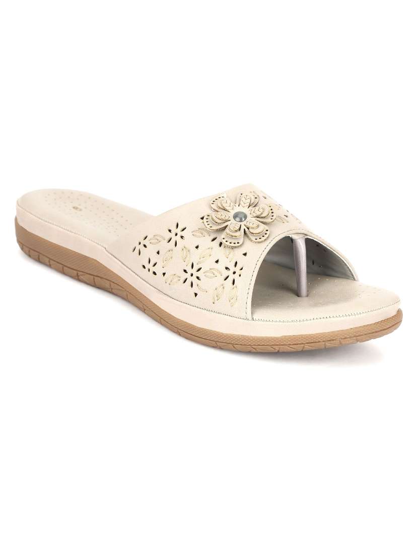 women cutwork toe separator flats - 22582816 -  Standard Image - 3