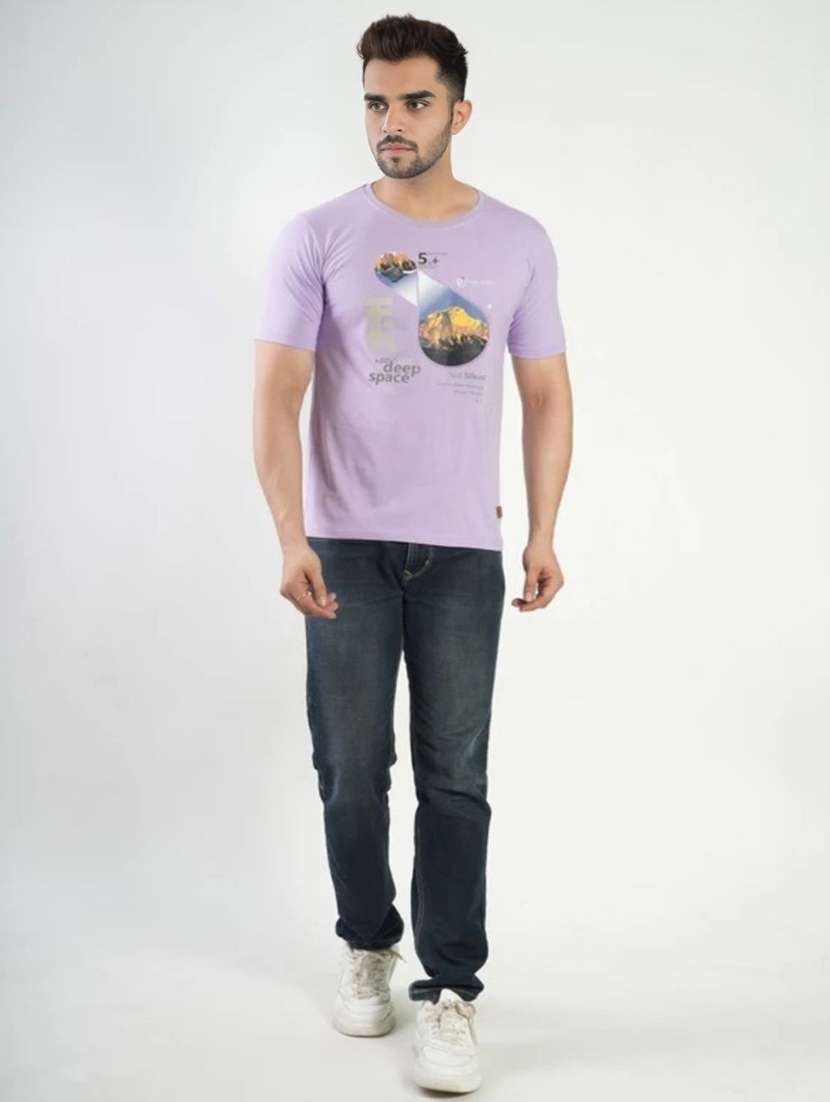 Men Printed Short Sleeves Regular Fit T-shirt - 22582876 -  Standard Image - 3