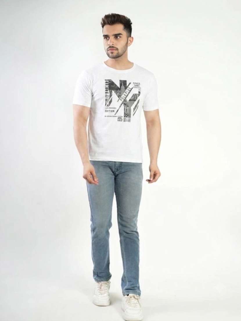 men printed short sleeves regular fit t-shirt - 22582882 -  Standard Image - 3
