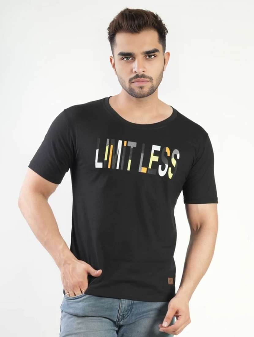 men printed short sleeves regular fit t-shirt