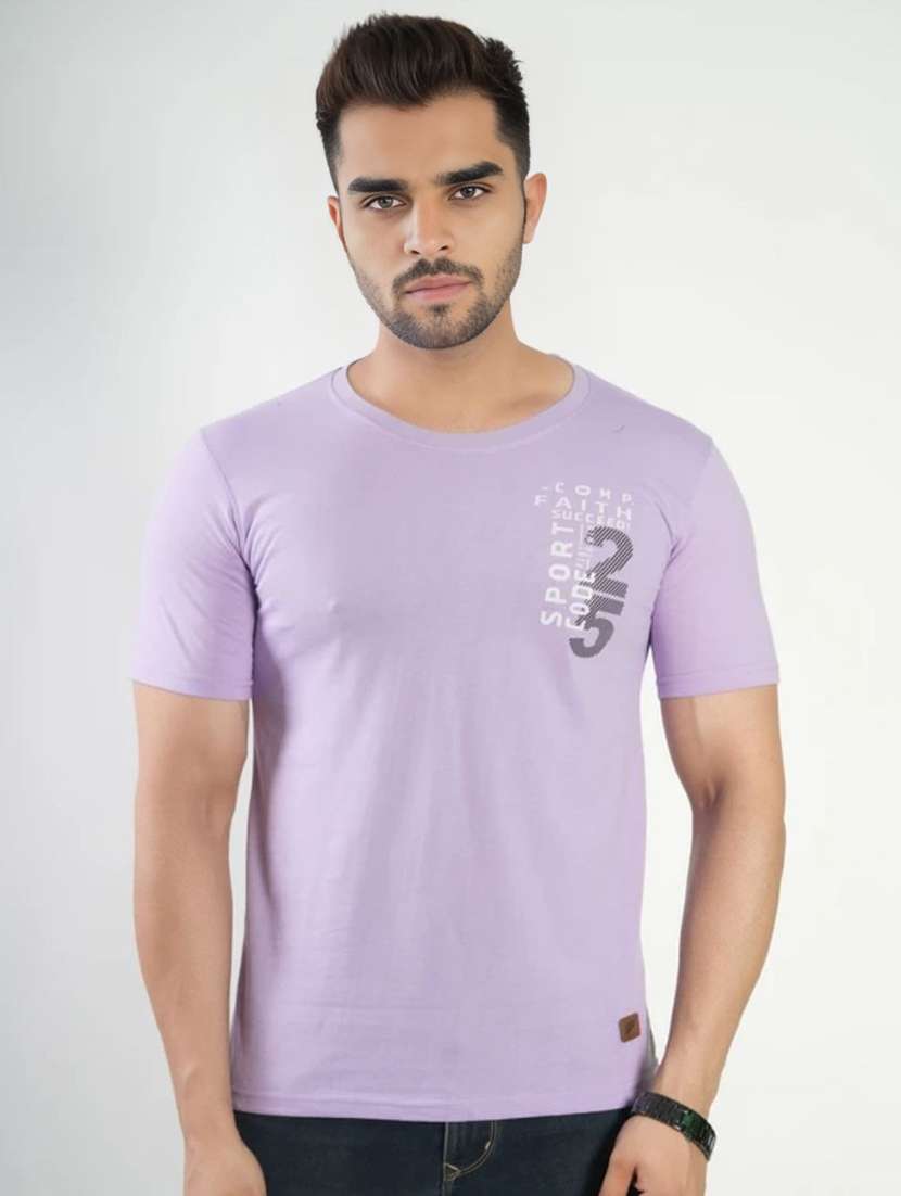 men printed short sleeves regular fit t-shirt
