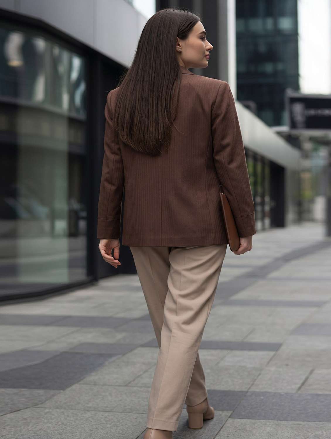 women self design single breasted blazer - 22582923 -  Standard Image - 3
