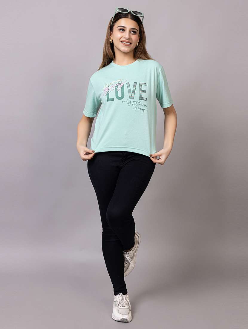Women Printed Short Sleeves Regular Fit T-shirt - 22582933 -  Standard Image - 5