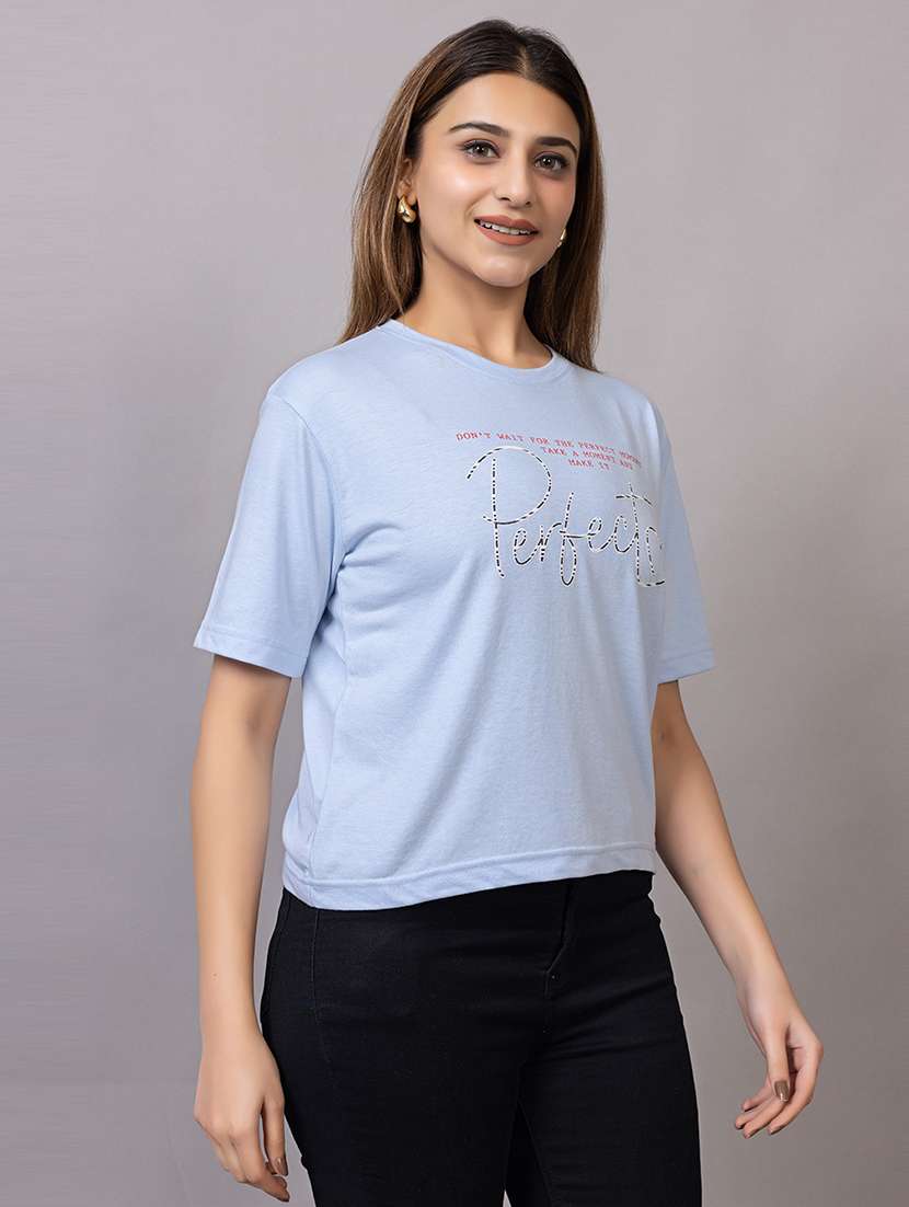 women printed short sleeves regular fit t-shirt - 22582934 -  Standard Image - 3