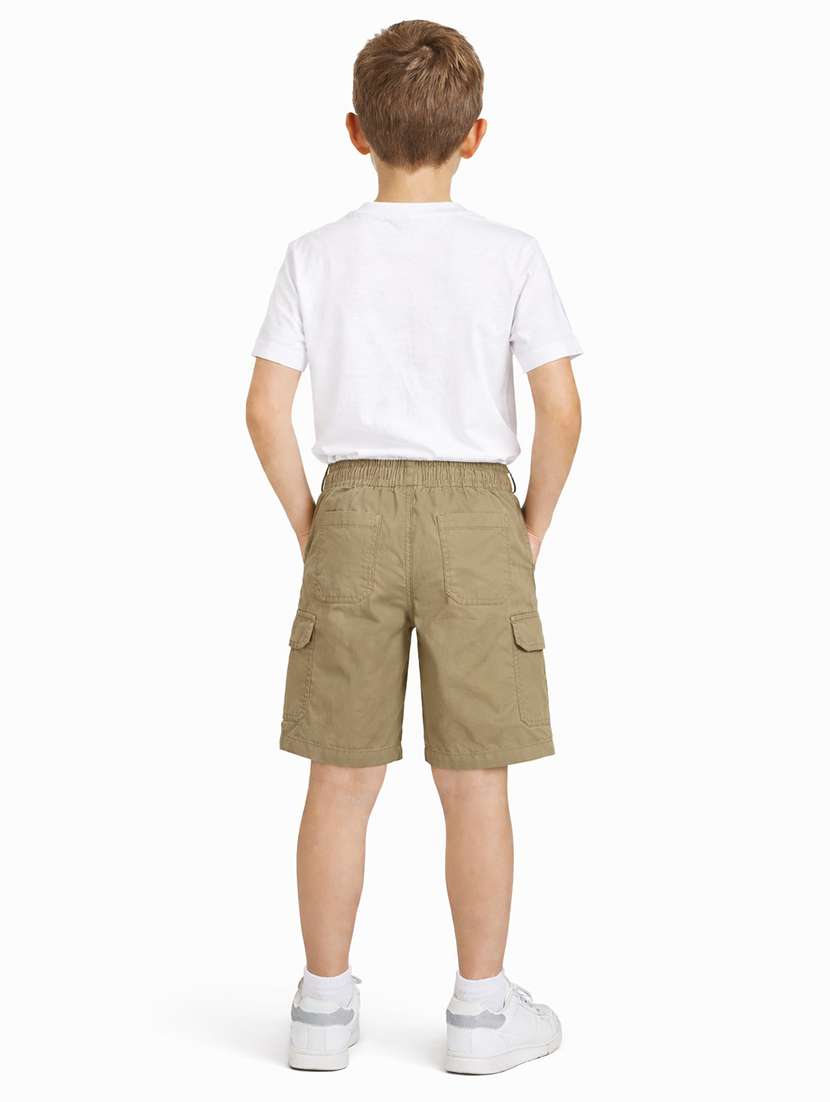 boys solid mid rise regular fit shorts - 22582993 -  Standard Image - 3