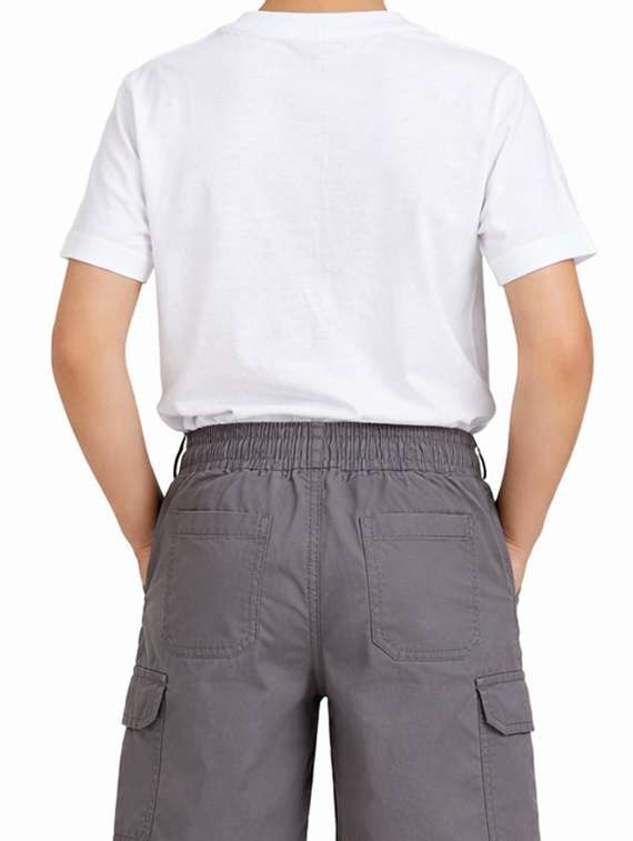 boys solid mid rise regular fit shorts - 22582994 -  Standard Image - 3