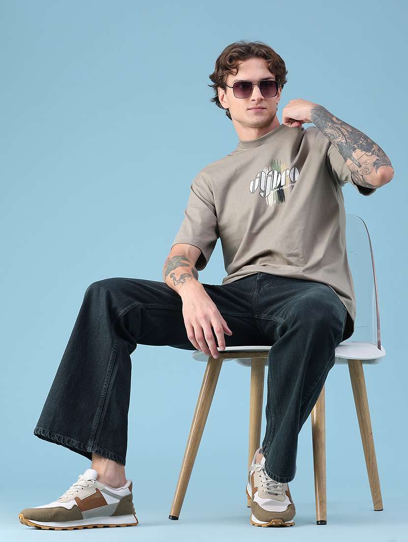 Men Plain Mid Rise Full Length Straight Jeans - 22583688 -  Standard Image - 5
