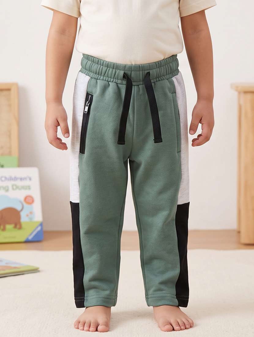boys side taped mid rise regular fit track pant
