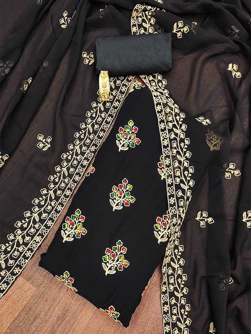 women solid with work unstitched suit set - 22585551 -  Standard Image - 3