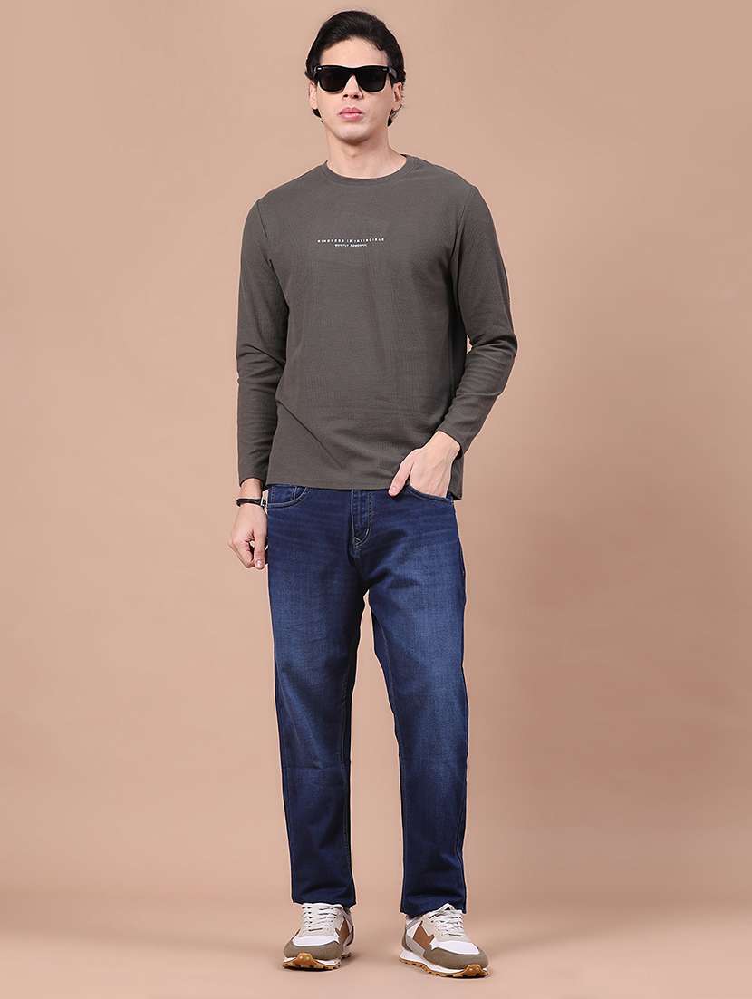 Men Washed Mid Rise Full Length Relaxed Fit Jeans - 22585840 -  Standard Image - 5