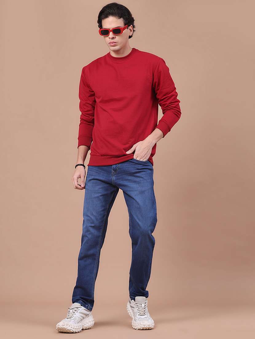 Men Washed Mid Rise Full Length Straight Jeans - 22585841 -  Standard Image - 5
