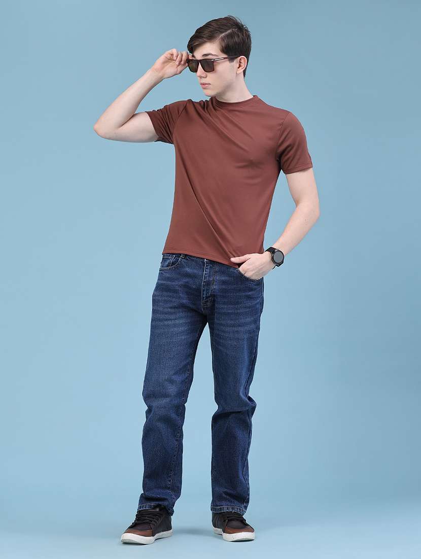 Men Washed Mid Rise Full Length Straight Jeans - 22586731 -  Standard Image - 5