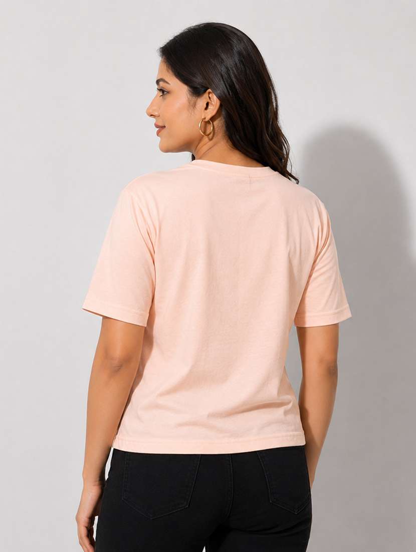 Women Printed Short Sleeves Regular Fit T-shirt - 22587271 -  Standard Image - 3