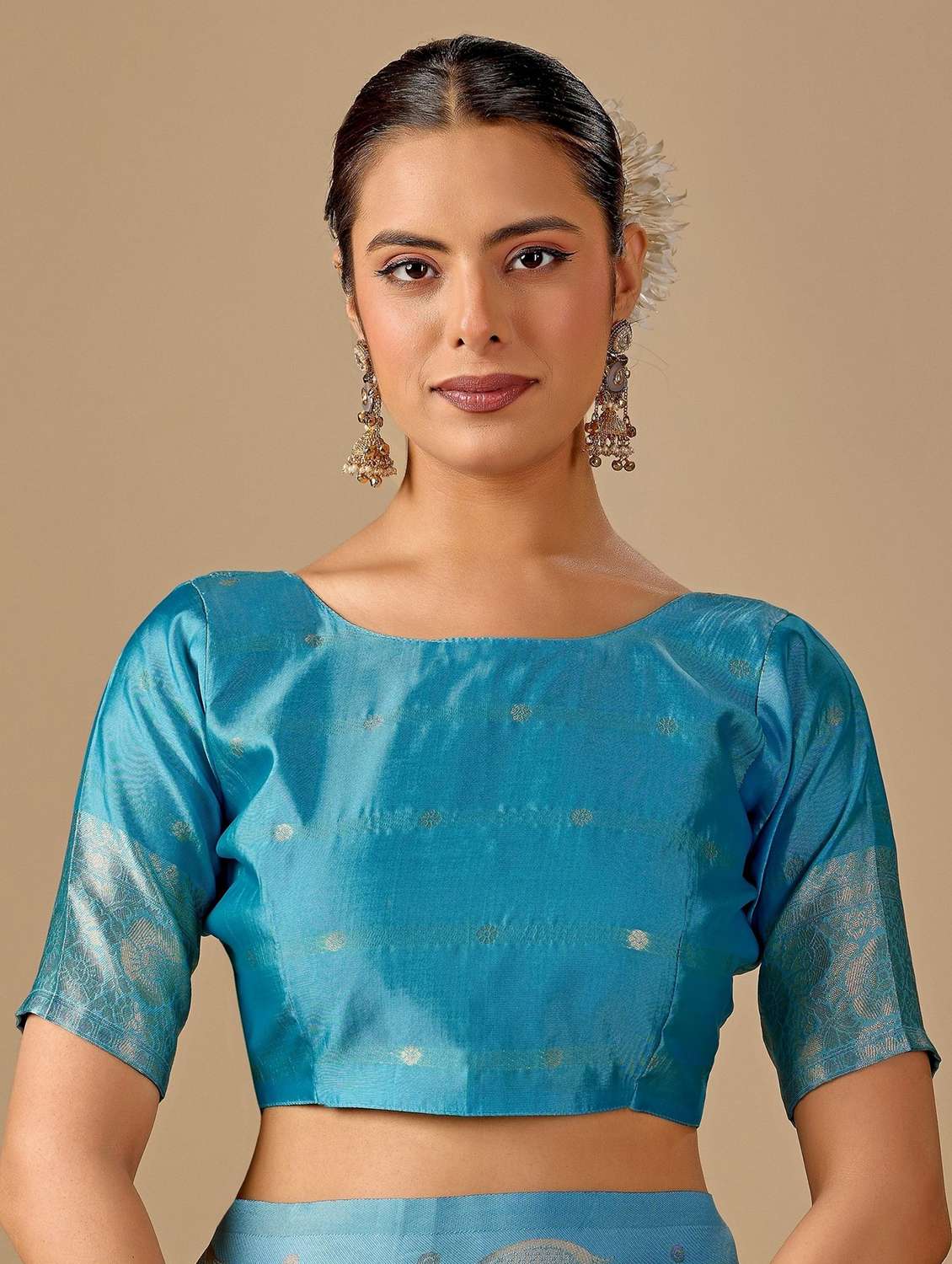 women self design banarasi saree with blouse - 22587429 -  Standard Image - 5
