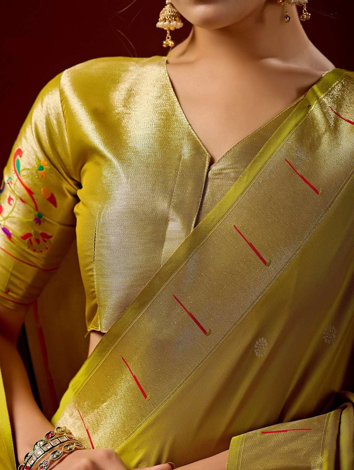 women self design paithani saree with blouse - 22587533 -  Standard Image - 5