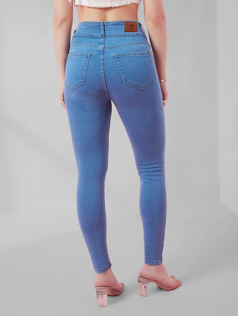Women Solid High Rise Skinny Jeans - 22587627 -  Standard Image - 3
