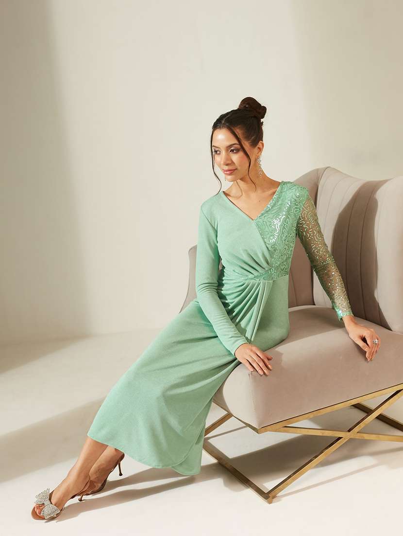 women embellished long sleeves sheath dress - 22587780 -  Standard Image - 5