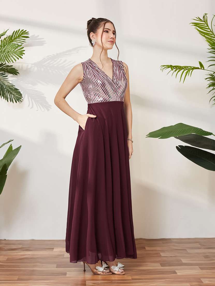 women sequined sleeveless fit and flare dress - 22587839 -  Standard Image - 3