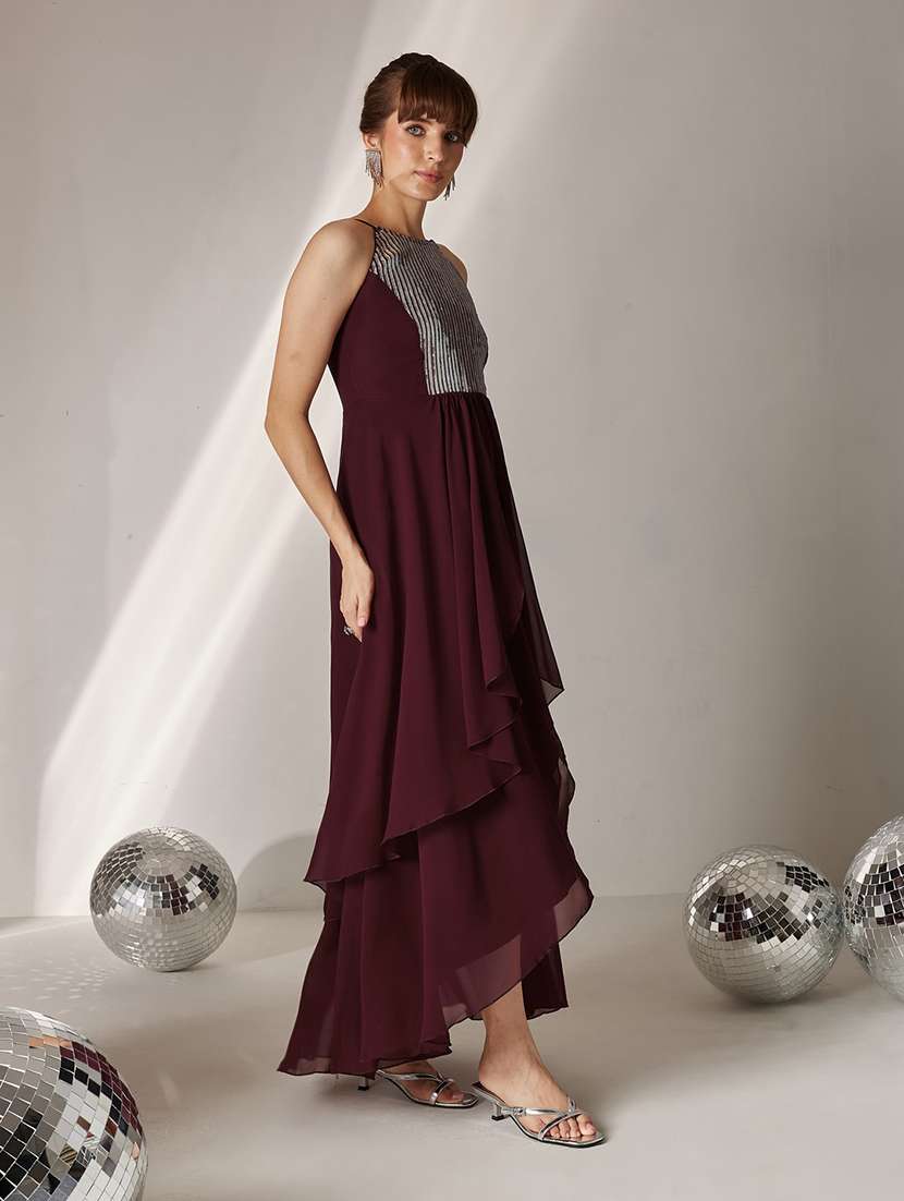 women sequined sleeveless layered dress - 22587888 -  Standard Image - 3