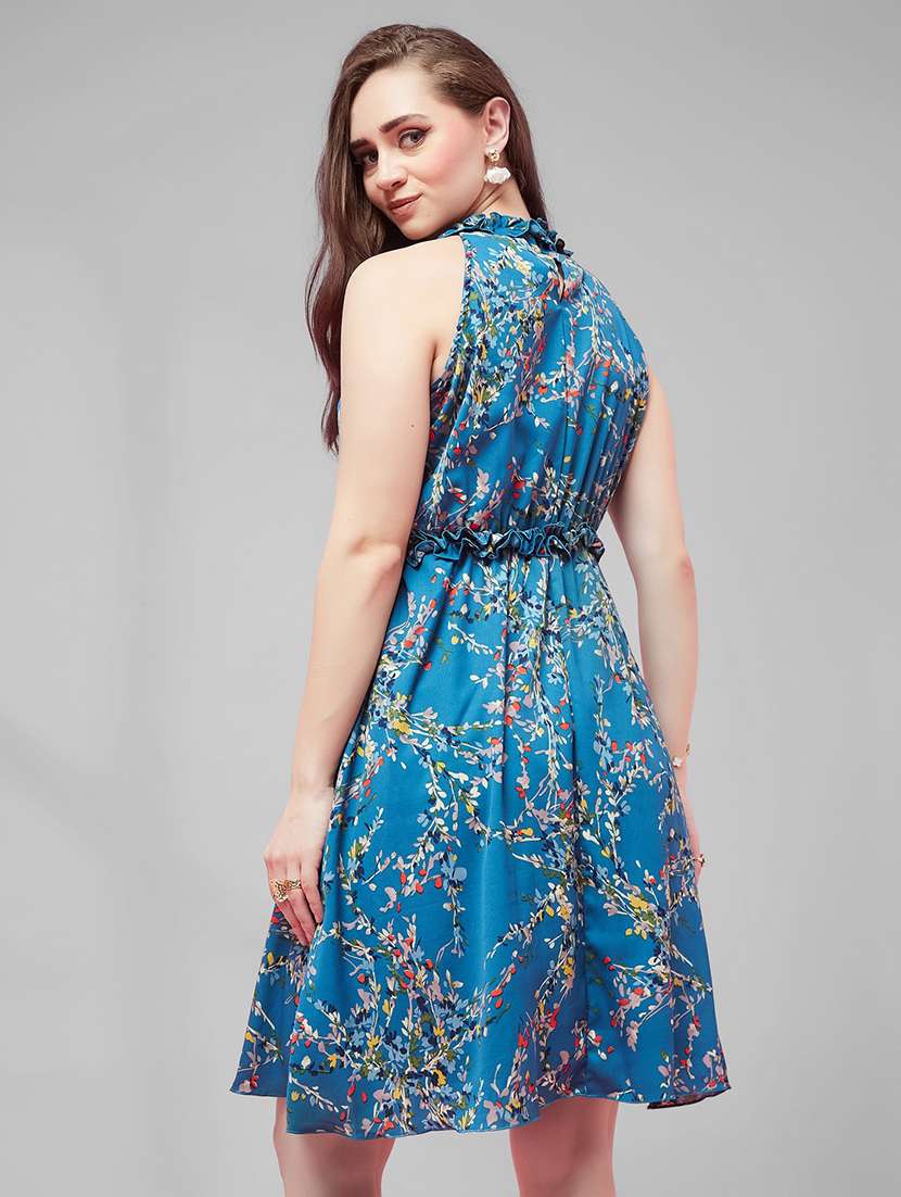 women printed sleeveless fit and flare dress - 22587917 -  Standard Image - 3