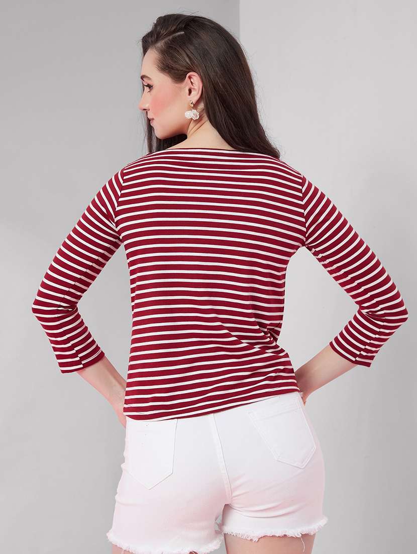 Women Printed Three Quarter Sleeves Regular Top - 22587981 -  Standard Image - 3