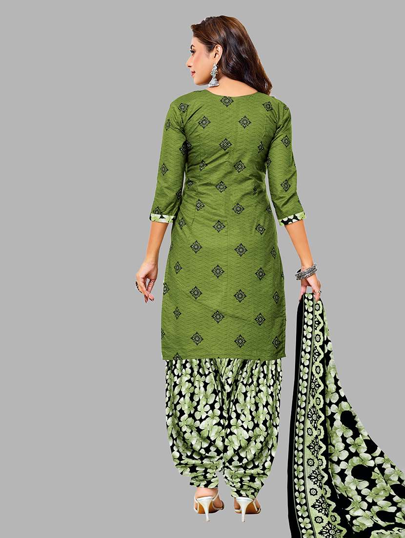 women printed three quarter sleeves kurta patiala with dupatta set - 22588021 -  Standard Image - 3