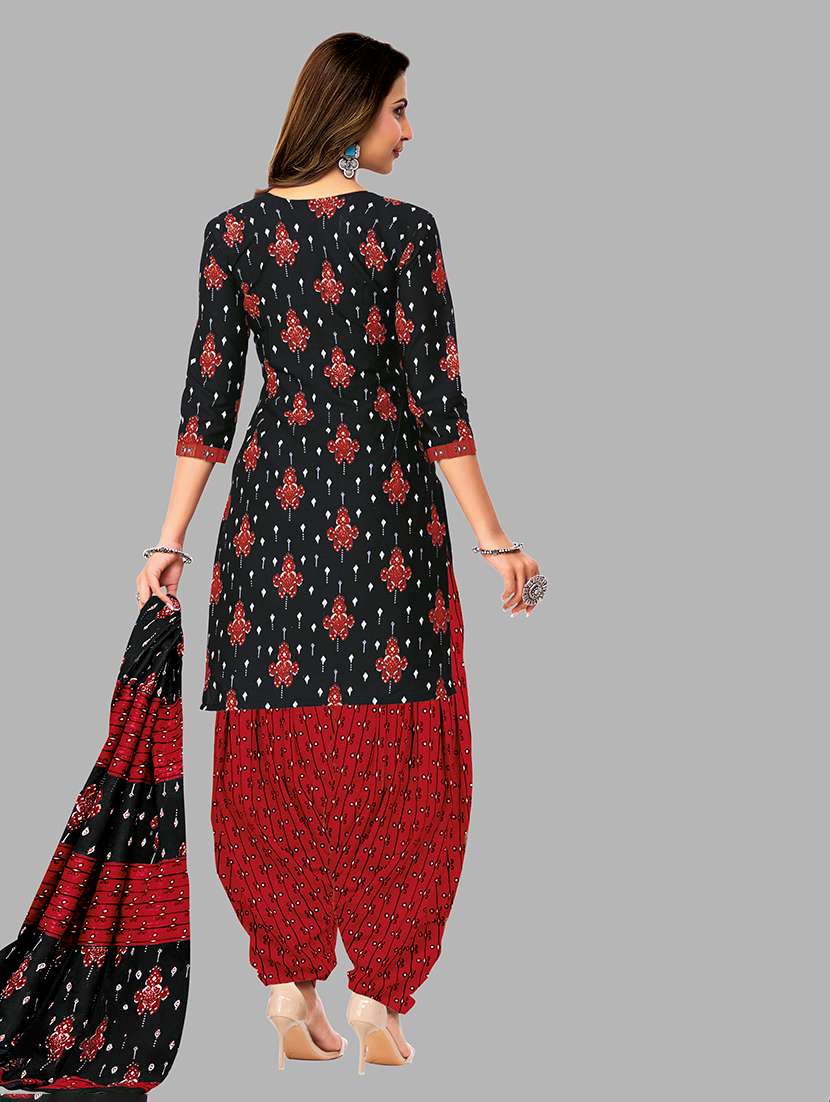 women printed three quarter sleeves kurta patiala with dupatta set - 22588022 -  Standard Image - 3