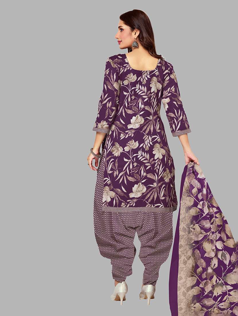 Women Printed Three Quarter Sleeves Kurta Patiala With Dupatta Set - 22588026 -  Standard Image - 3