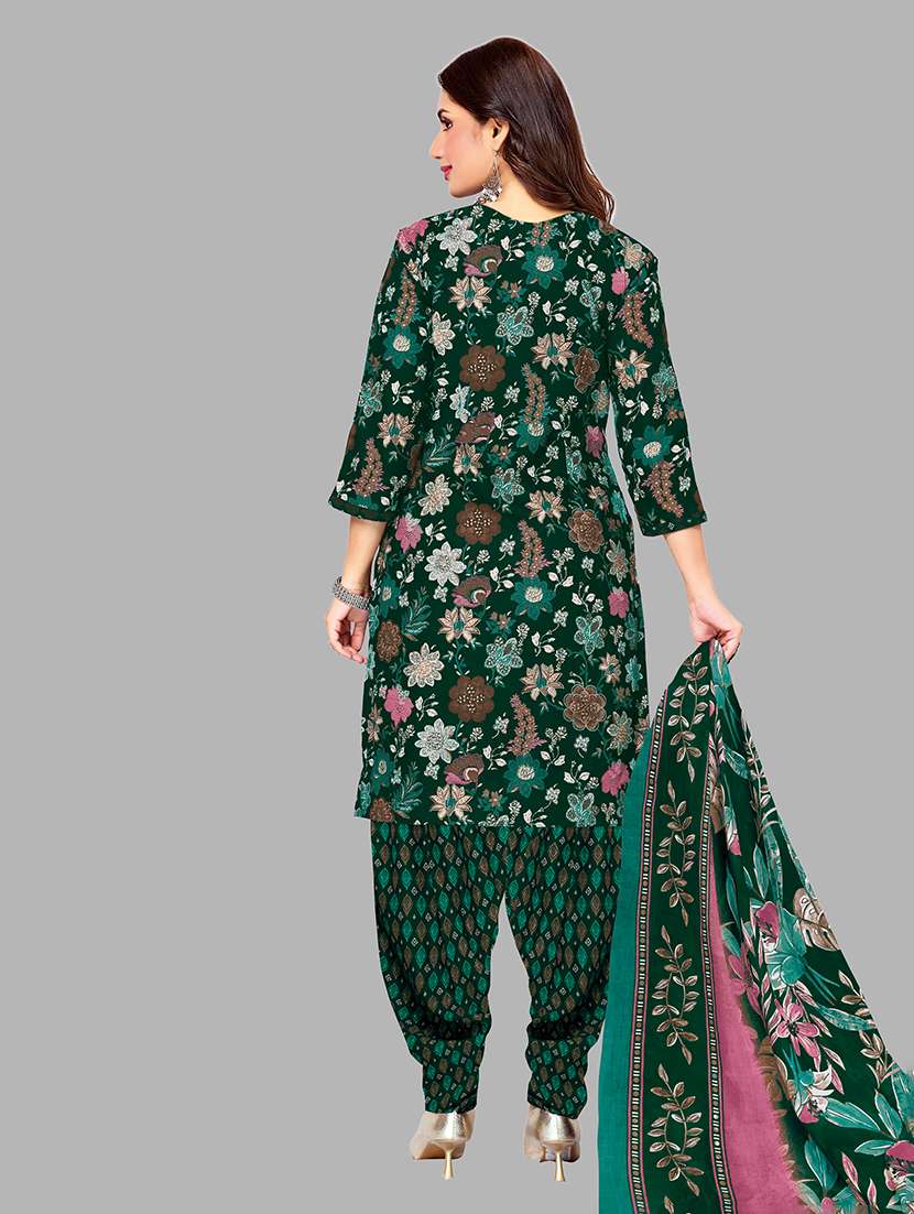 women printed three quarter sleeves kurta patiala with dupatta set - 22588029 -  Standard Image - 3