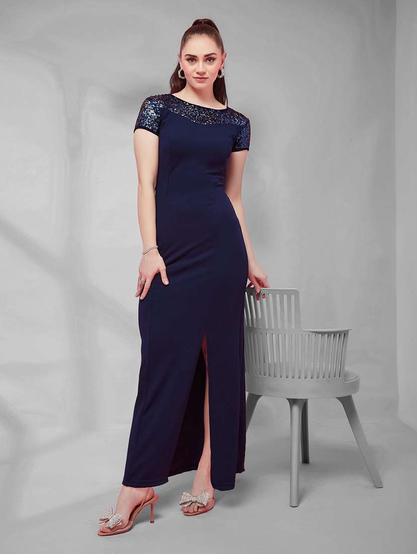 women sequined short sleeves sheath dress