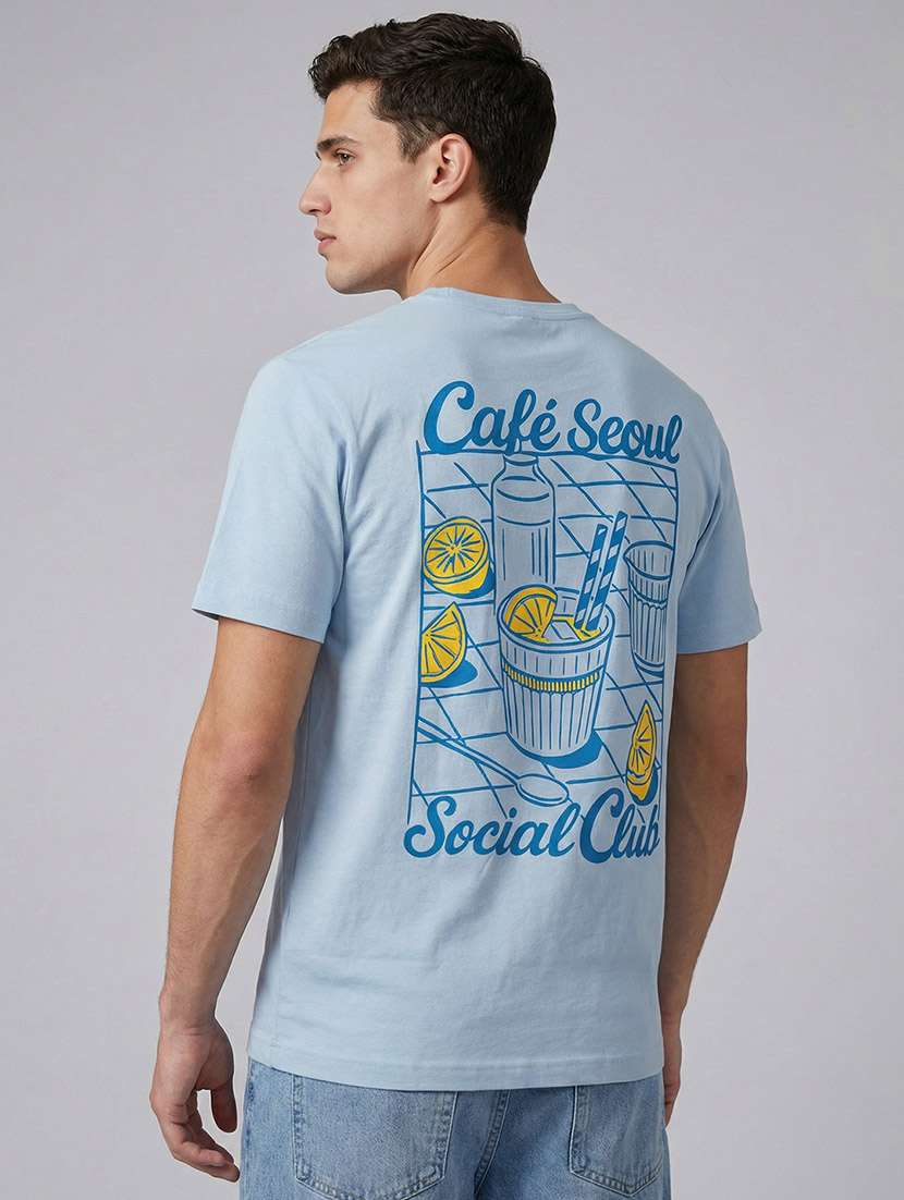 men printed short sleeve regular fit t-shirt