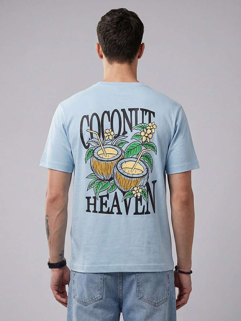 men printed short sleeve regular fit t-shirt