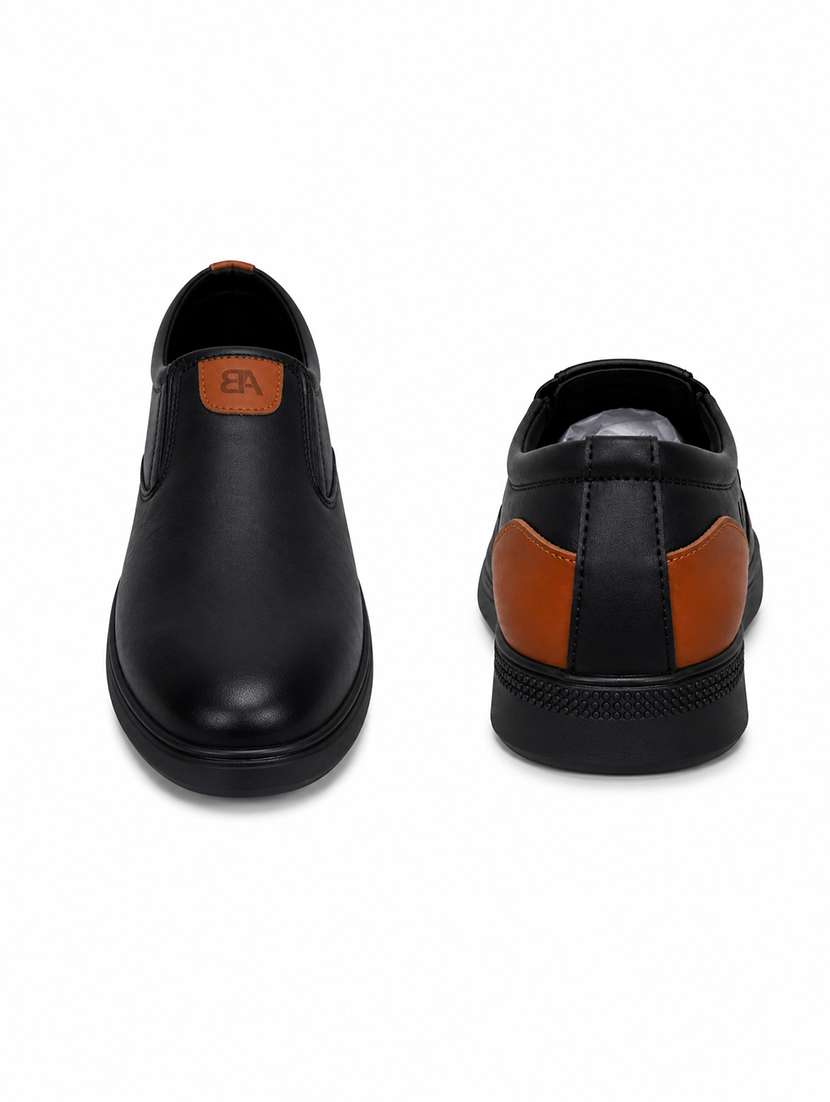 men brown slip on caual shoes - 22588283 -  Standard Image - 3