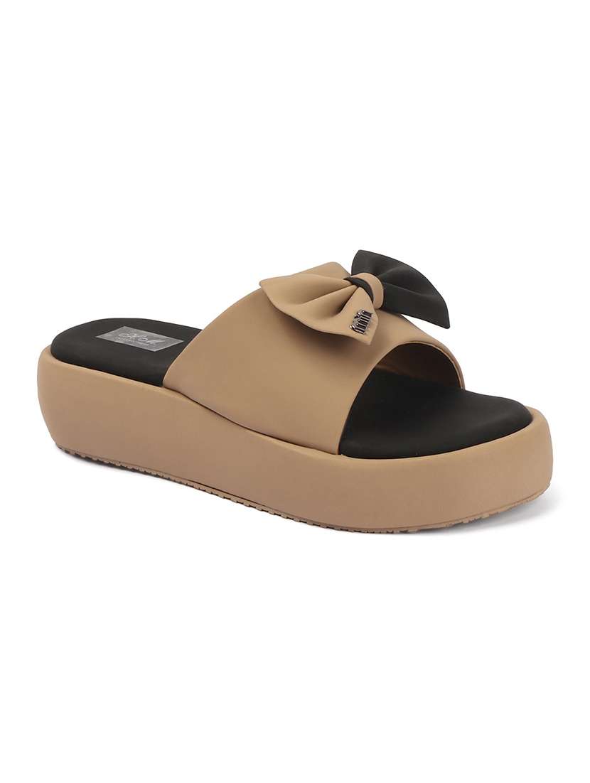 women colourblocked slip on wedges