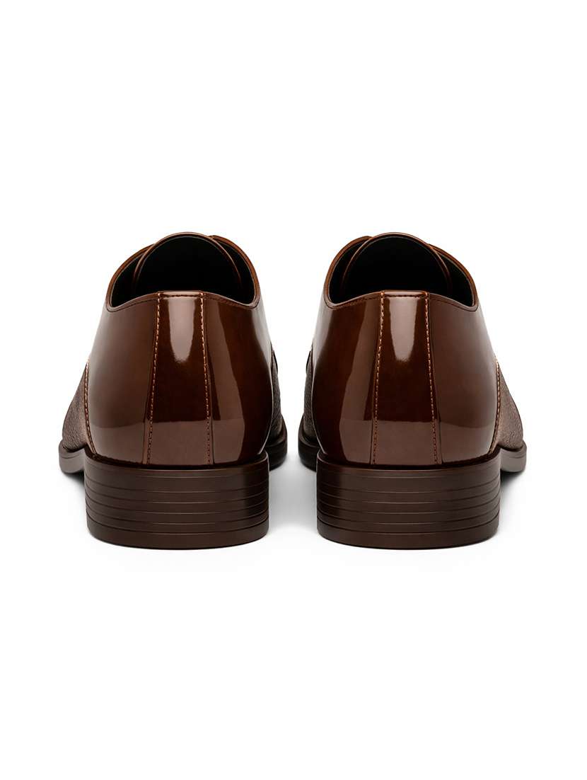 Men Textured Lace Up Derby Shoes - 22588440 -  Standard Image - 3