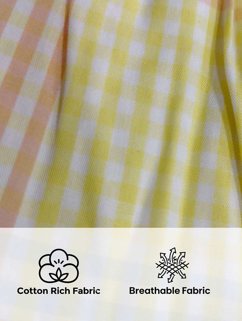 girls printed ruffle sleeves knee length frock - 22588459 -  Standard Image - 3