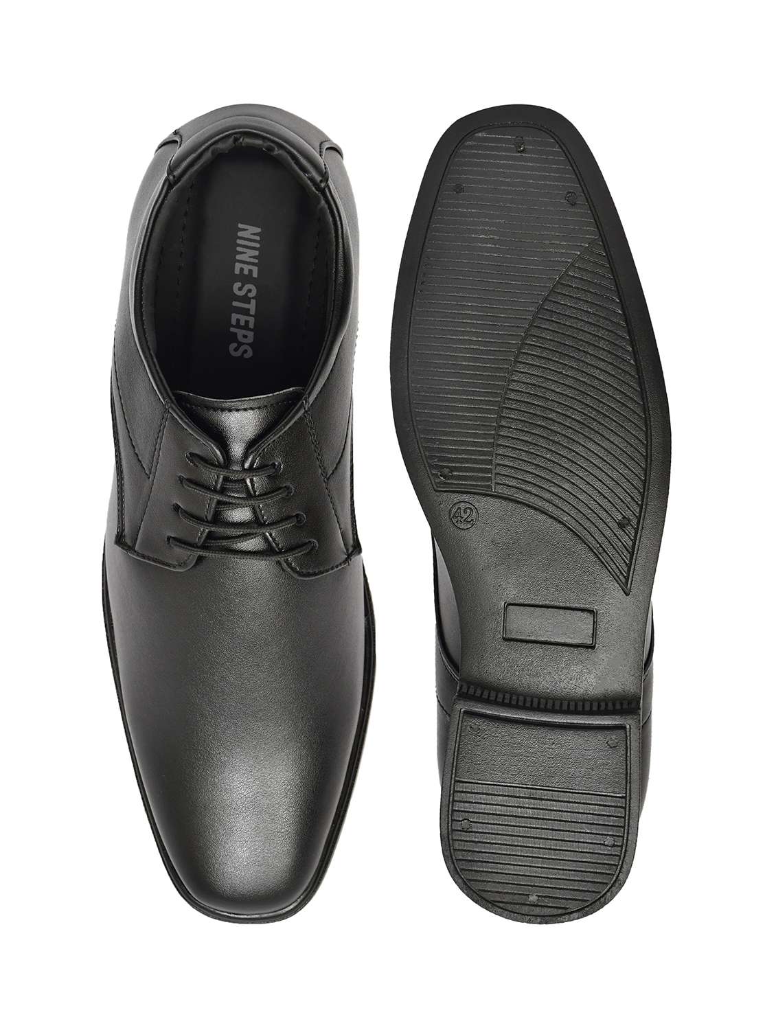 Men Black Lace-up Derby - 22588485 -  Standard Image - 5