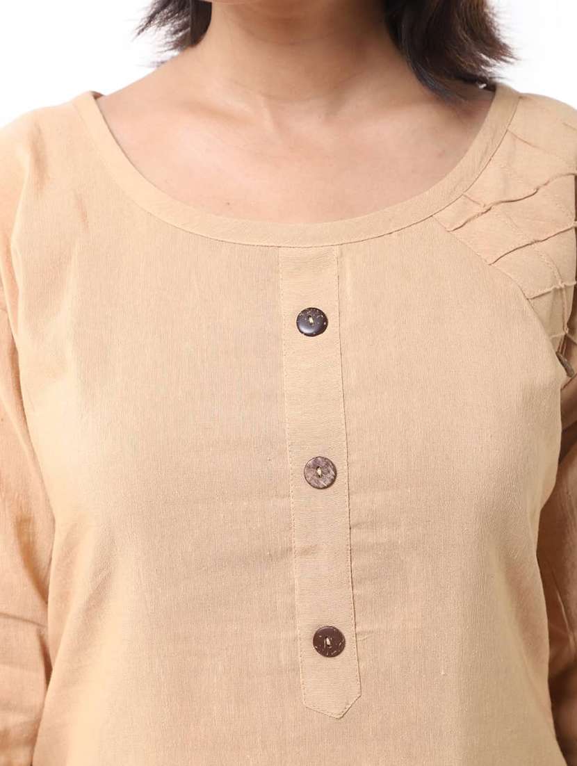 women pack of 2 solid three quarter sleeves straight kurta - 22588529 -  Standard Image - 3