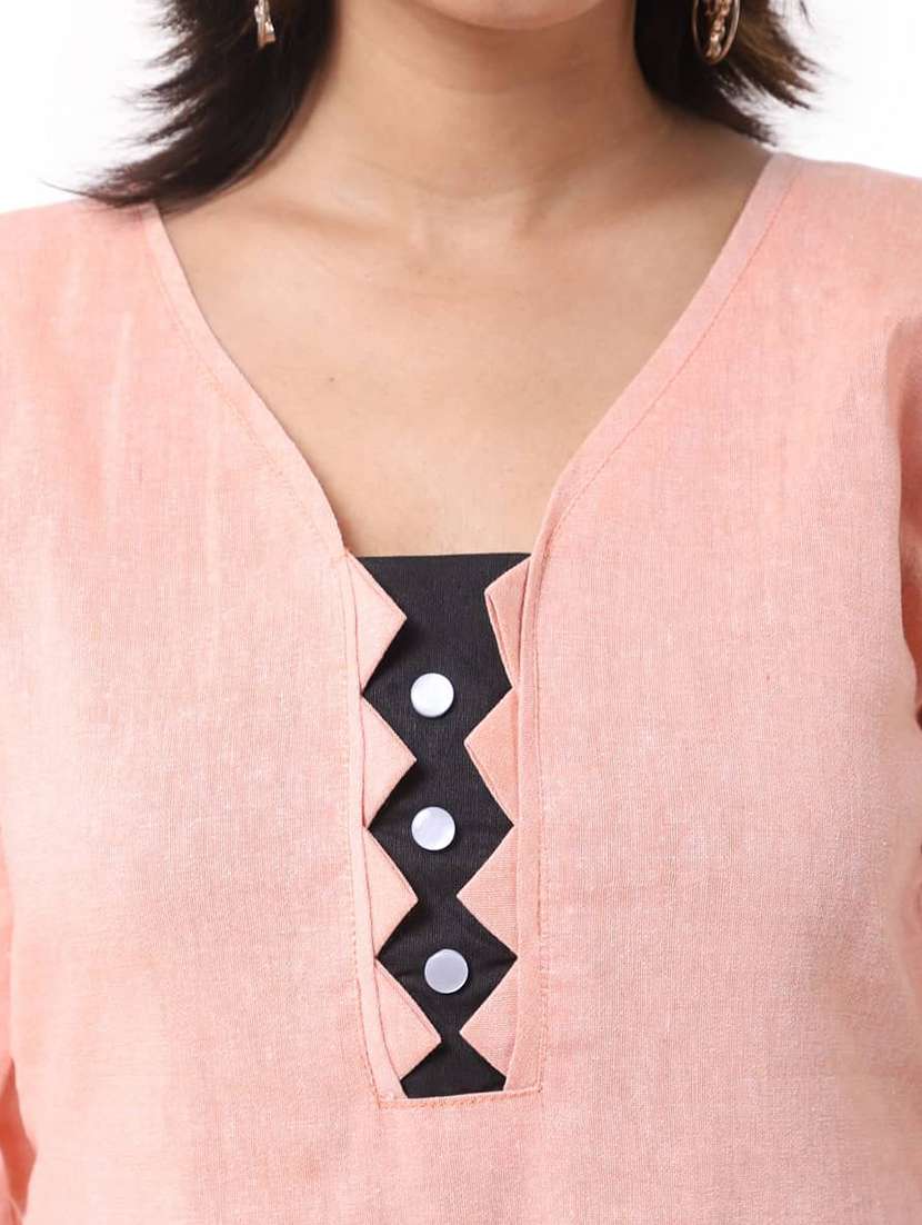 Women Pack Of 2 Solid Three Quarter Sleeves Straight Kurta - 22588532 -  Standard Image - 3