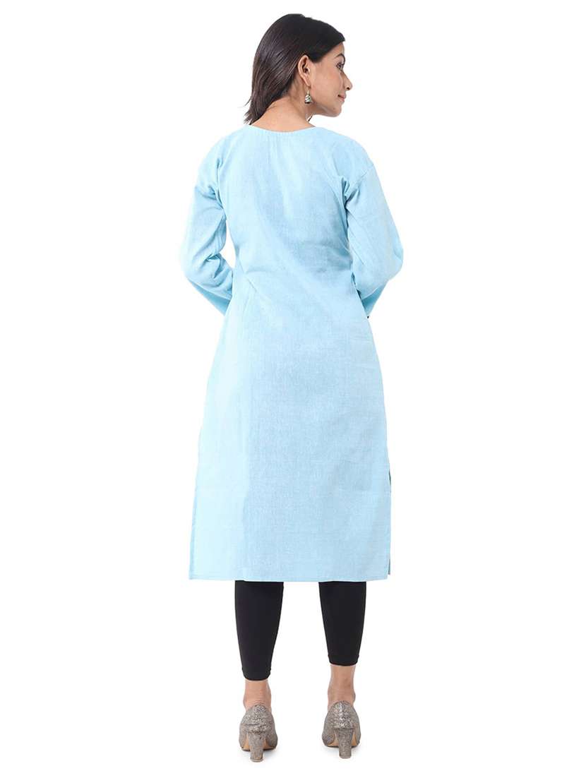 Women Pack Of 2 Three Quarter Sleeve Straight Kurta - 22588555 -  Standard Image - 5