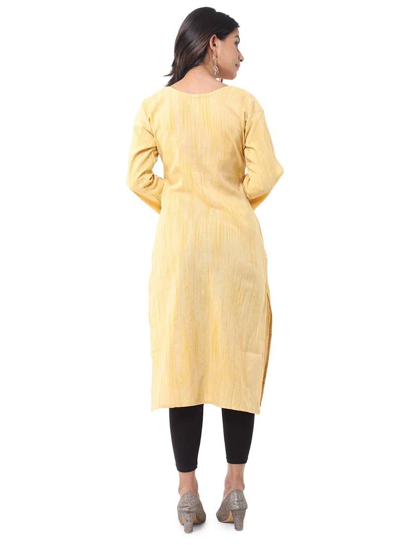 Women Pack Of 2 Self Design Three Quarter Sleeves Straight Kurta - 22588569 -  Standard Image - 5