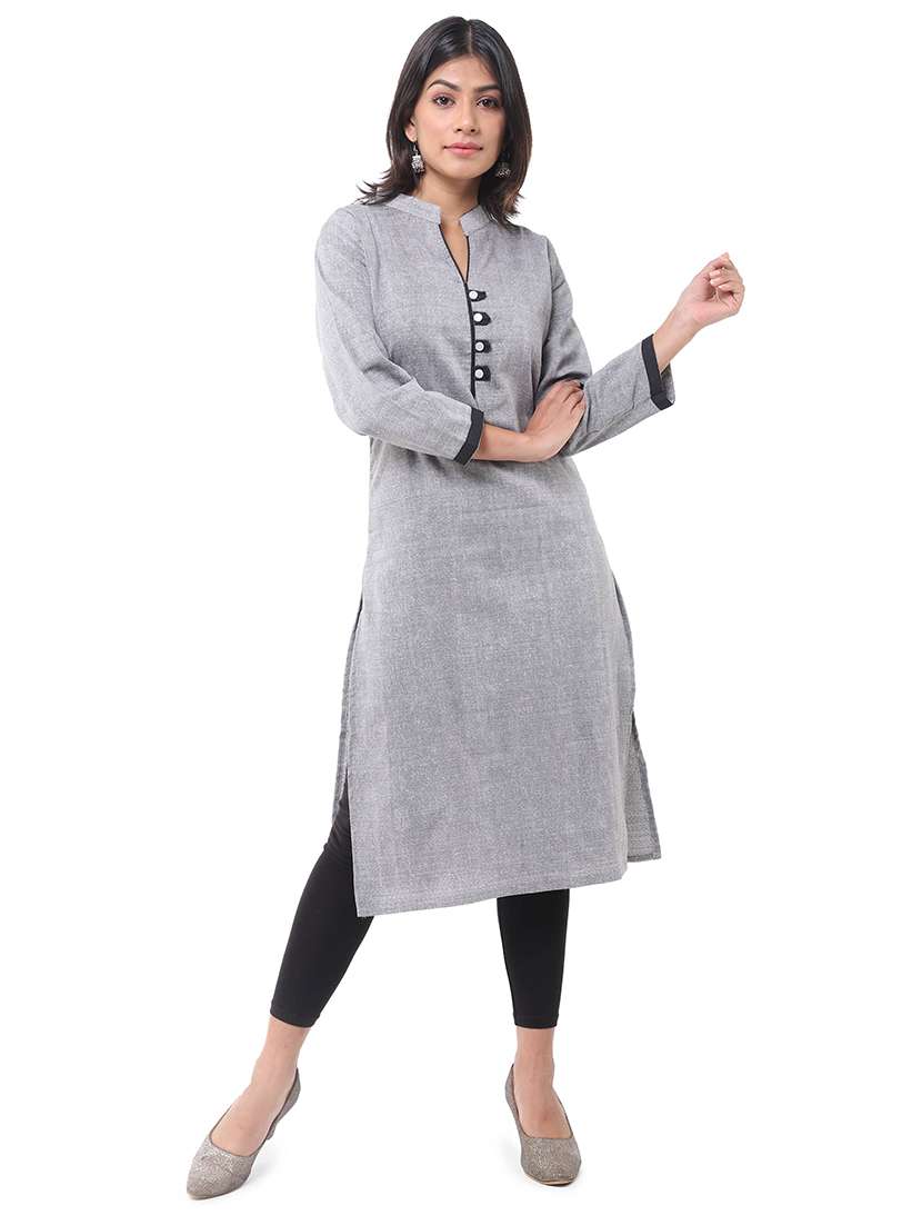 Women Pack Of 2 Three Quarter Sleeve Straight Kurta - 22588575 -  Standard Image - 5