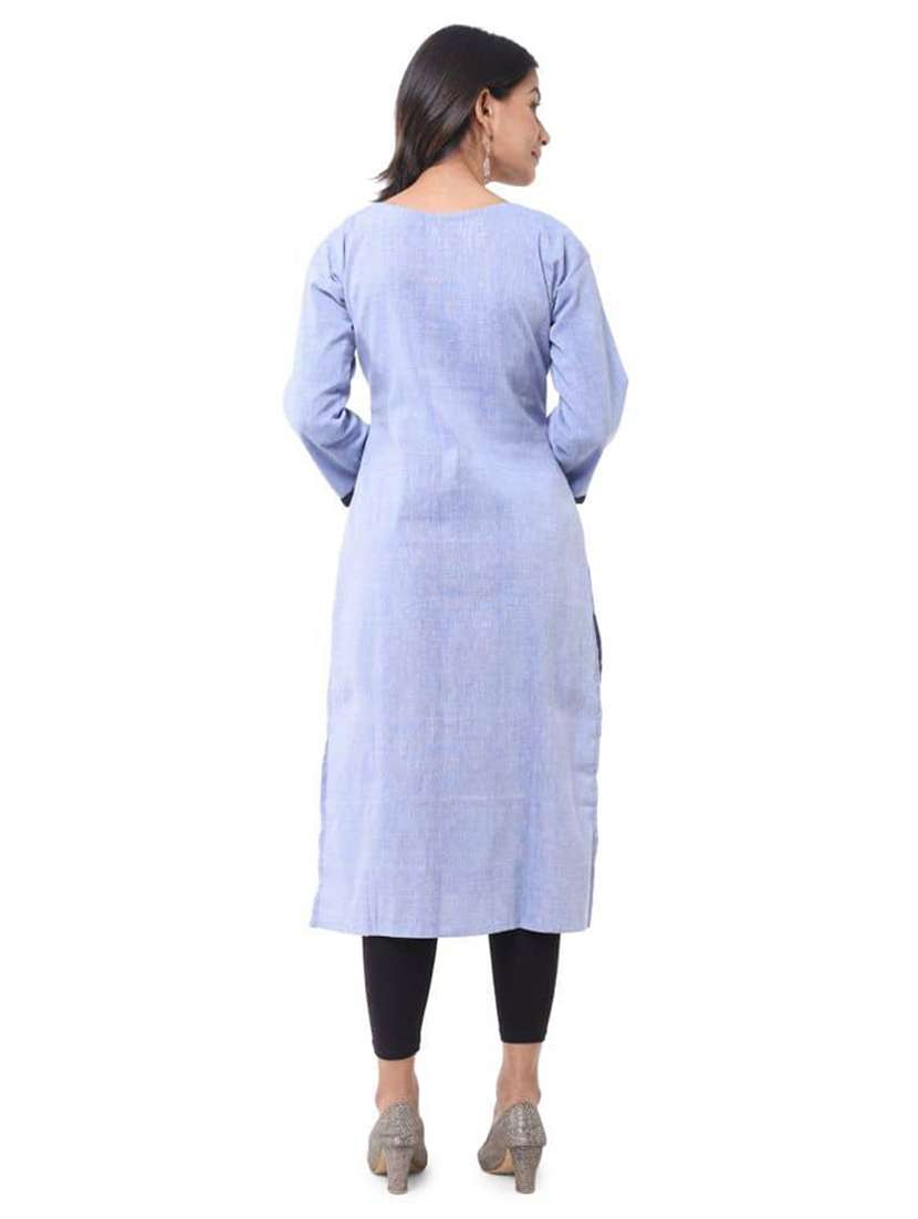 Women Pack Of 2 Three Quarter Sleeve Straight Kurta - 22588579 -  Standard Image - 3