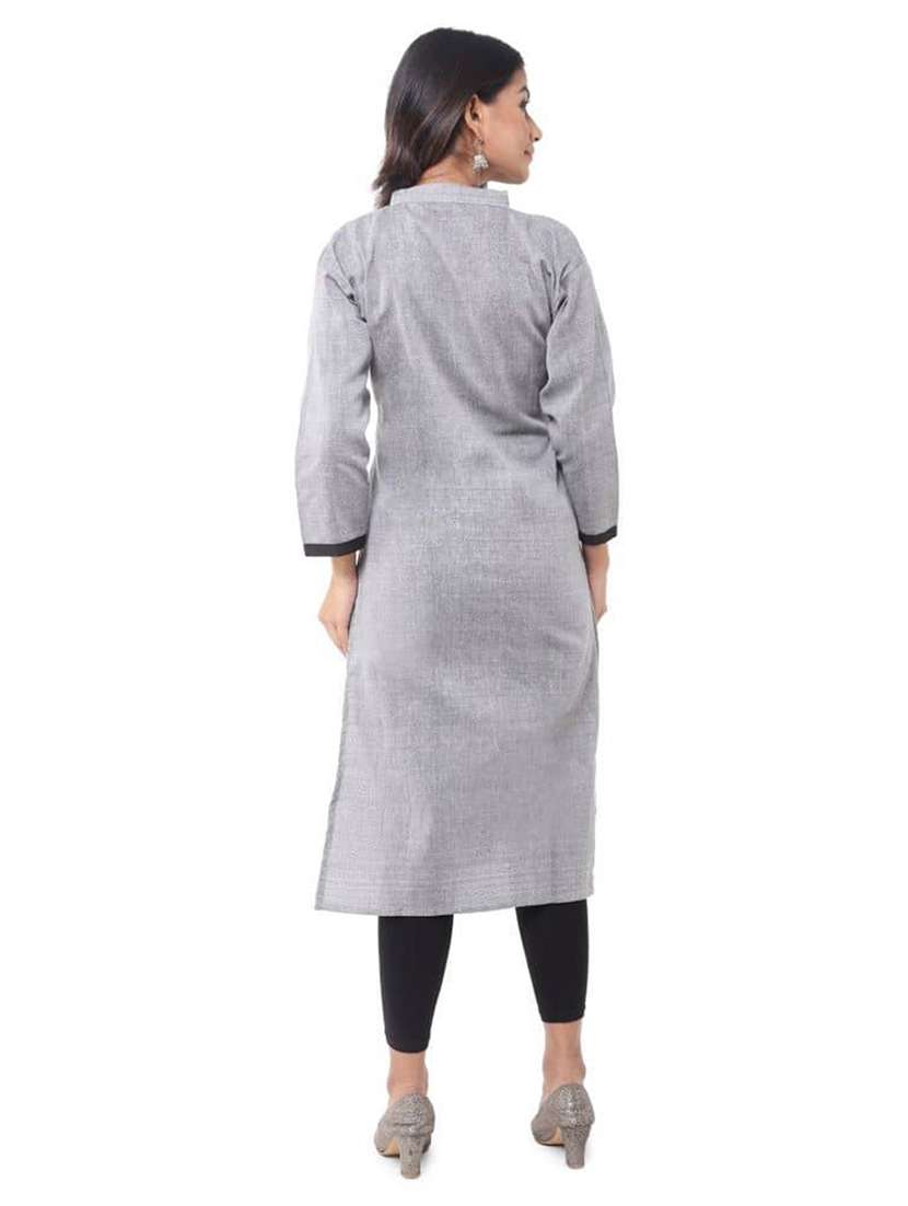 Women Pack Of 2 Three Quarter Sleeve Straight Kurta - 22588600 -  Standard Image - 3